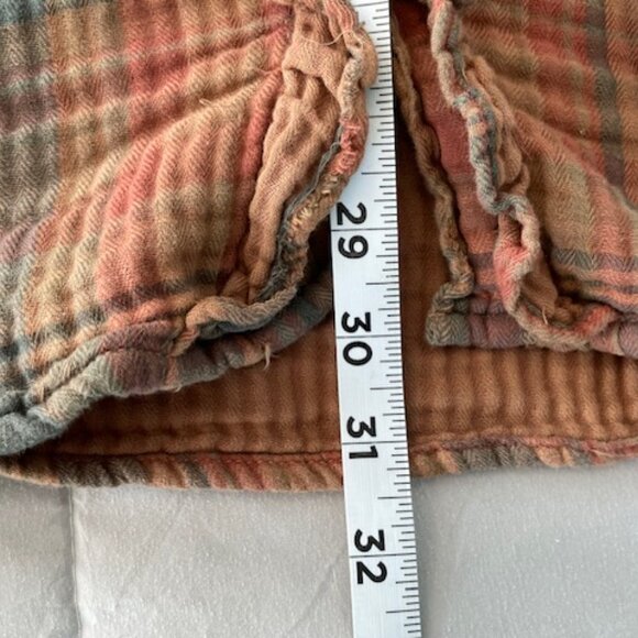 Free People x CP Shades Tunic Flannel Plaid Y2K Grunge $268 Beige Brown Like New - Picture 14 of 16